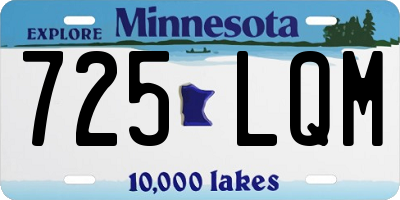 MN license plate 725LQM