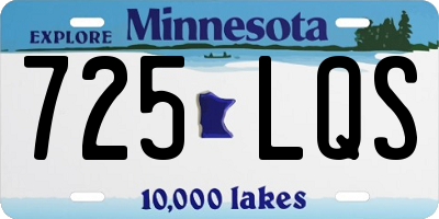 MN license plate 725LQS