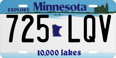 MN license plate 725LQV