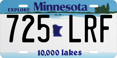 MN license plate 725LRF