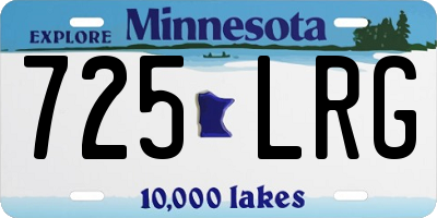 MN license plate 725LRG