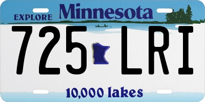 MN license plate 725LRI