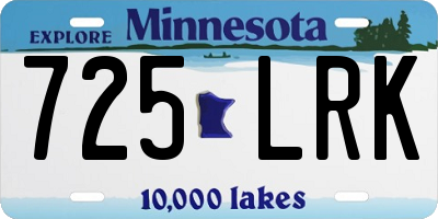 MN license plate 725LRK