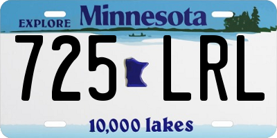 MN license plate 725LRL