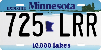 MN license plate 725LRR