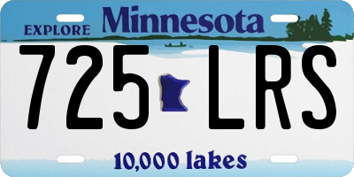 MN license plate 725LRS