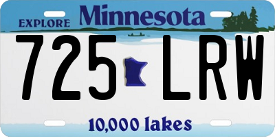 MN license plate 725LRW