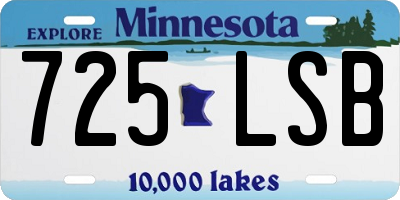 MN license plate 725LSB