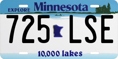 MN license plate 725LSE