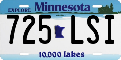MN license plate 725LSI