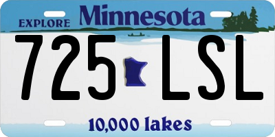 MN license plate 725LSL
