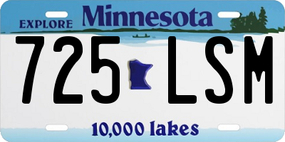 MN license plate 725LSM