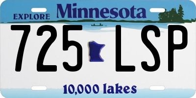 MN license plate 725LSP