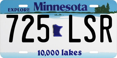 MN license plate 725LSR