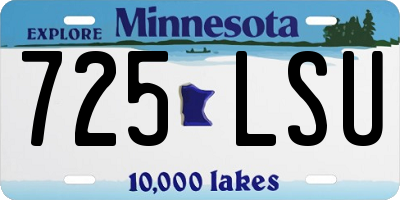 MN license plate 725LSU