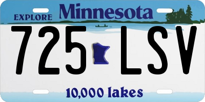 MN license plate 725LSV