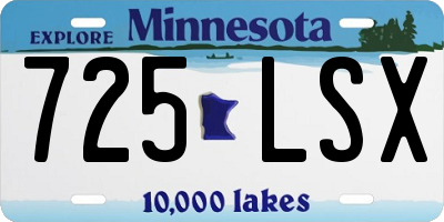 MN license plate 725LSX