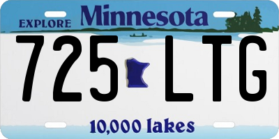 MN license plate 725LTG