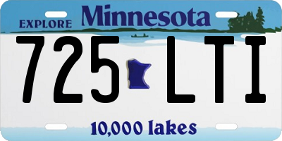 MN license plate 725LTI
