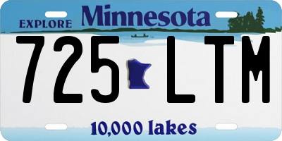 MN license plate 725LTM