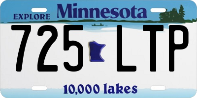 MN license plate 725LTP