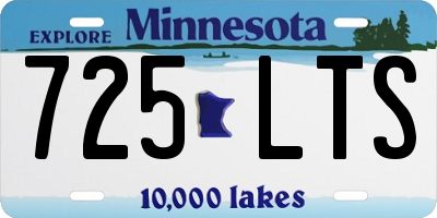 MN license plate 725LTS