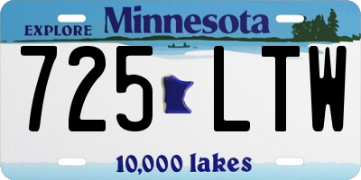 MN license plate 725LTW