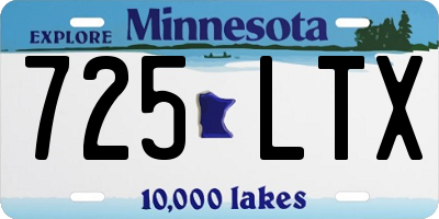 MN license plate 725LTX