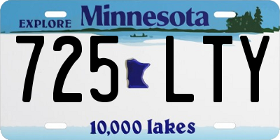 MN license plate 725LTY