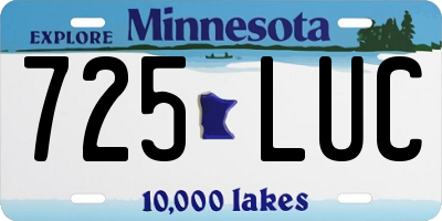 MN license plate 725LUC