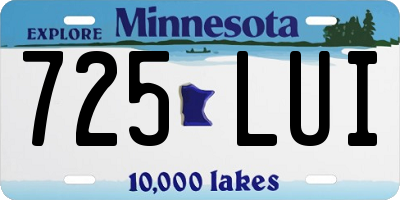 MN license plate 725LUI