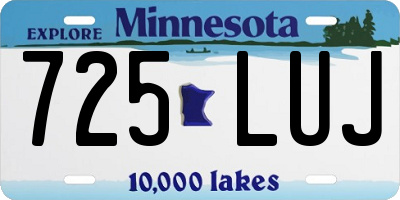 MN license plate 725LUJ