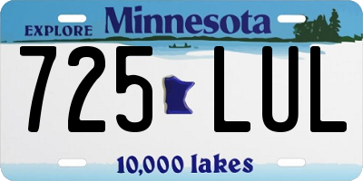 MN license plate 725LUL