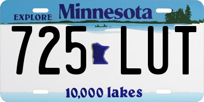 MN license plate 725LUT