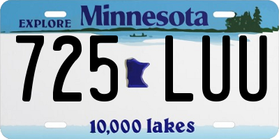 MN license plate 725LUU