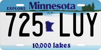 MN license plate 725LUY