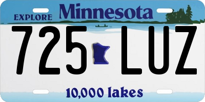 MN license plate 725LUZ
