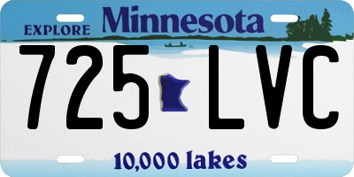 MN license plate 725LVC