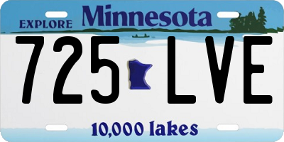 MN license plate 725LVE