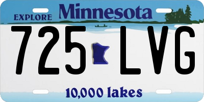 MN license plate 725LVG