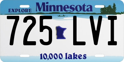 MN license plate 725LVI