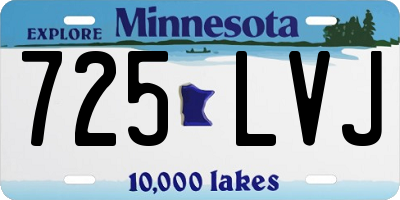MN license plate 725LVJ