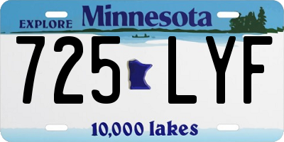 MN license plate 725LYF
