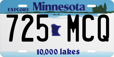 MN license plate 725MCQ