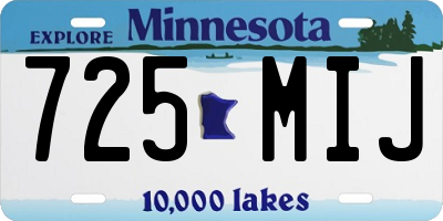 MN license plate 725MIJ