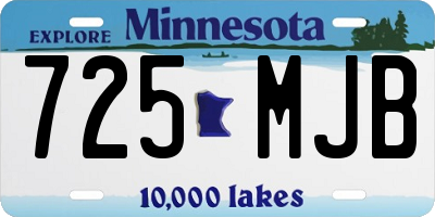 MN license plate 725MJB