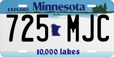 MN license plate 725MJC