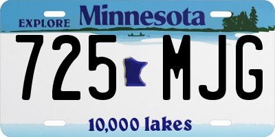MN license plate 725MJG