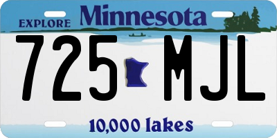 MN license plate 725MJL