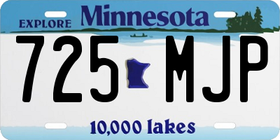 MN license plate 725MJP